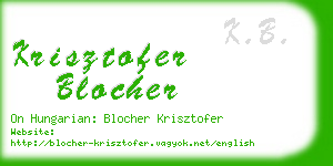 krisztofer blocher business card